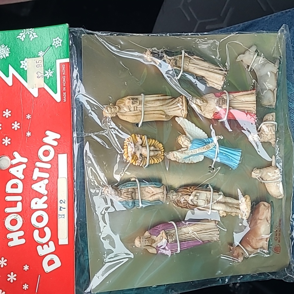 Vintage Christmas Miniature Nativity Set Merrilite Merton 1983 New In Package